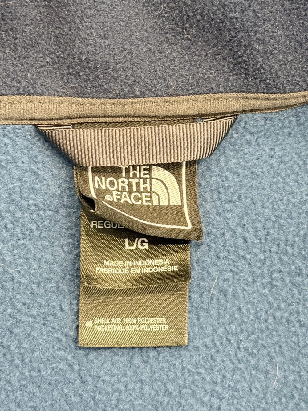 The North Face Men’s Fleece Jacket - Navy and Blue (L)
